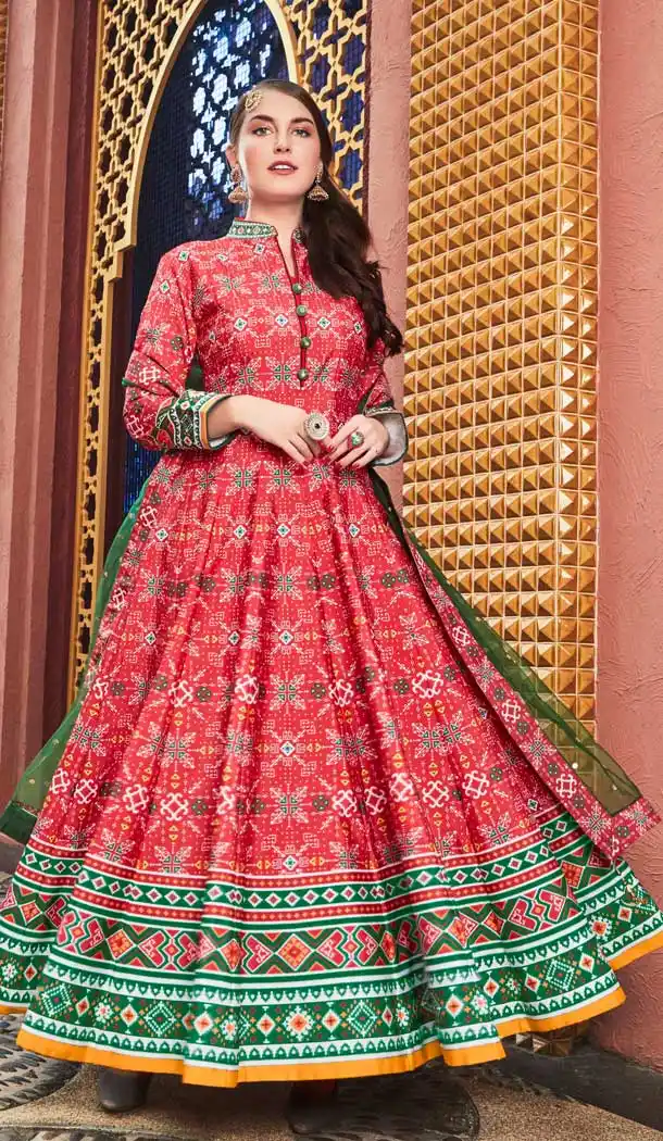 Attractive Red Color Killer Silk Designer Party Wear Readymade Gown -798597462