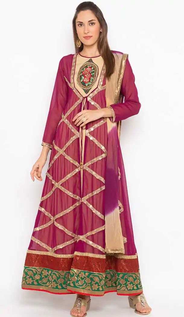 Purple Color Georgette Designer Readymade Plus Size Salwar Kameez -800197715