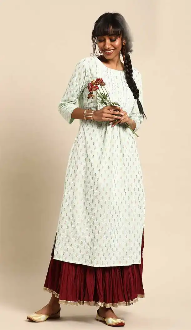 Alluring Multi Color Cambric Cotton Casual Party Wear Readymade Kurtis -802497976