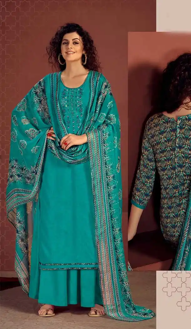 Rama Color Pure Viscose Reyon Evening Wear Readymade Palazzo Suit -802998070