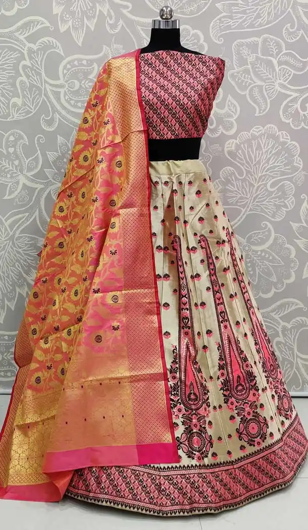 Pink Color Art Silk Designer Traditional Wedding Wear Lehenga Choli -pf77106733