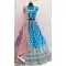 Blue Color Satin Silk Designer Mehendi Sangeet Lehenga Choli -pf78157896