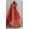 Charming Red Color Satin Silk Designer Mehendi Wear Lehenga Choli -pf78207930