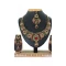 Multi Color Alloy Stone Designer Traditional Necklaces Set -807898574