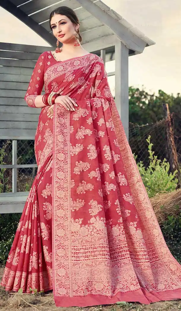 Maroon Color Cotton Silk Designer Casual Party Wear Saree -809798802