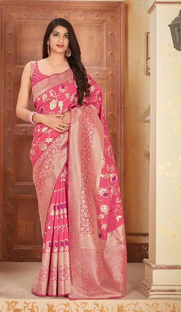 women banarasi soft silk traditional sarees design -810898874