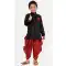Black Color Cotton Silk Blend Readymade Designer Boy's Indo Western -813599122