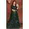 Dark Green Color Georgette Heavy Designer Traditional Readymade Lehenga -813199070