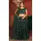Dark Green Color Georgette Heavy Designer Traditional Readymade Lehenga -813199080