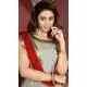 Grey Red Color Chanderi Silk Designer Wedding Party Wear Lehenga Suit -813299081