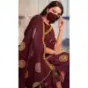 casual linen sarees with mask online -815199242