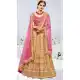 Chiku Color Paris Silk Heavy Wedding Wear Bridal Lehenga Choli -816199371
