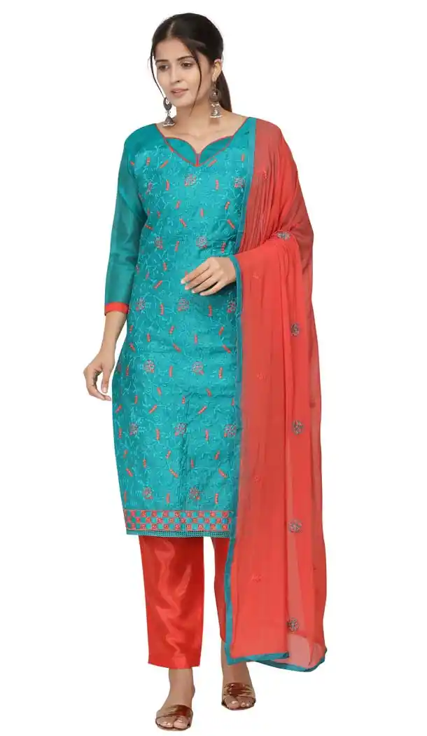 chanderi cotton plus size salwar kameez stitching designs -820899780