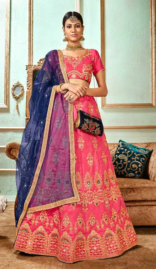 Pink Color Banglori Silk Traditional Party Wear Women Lehenga Choli -8247100161