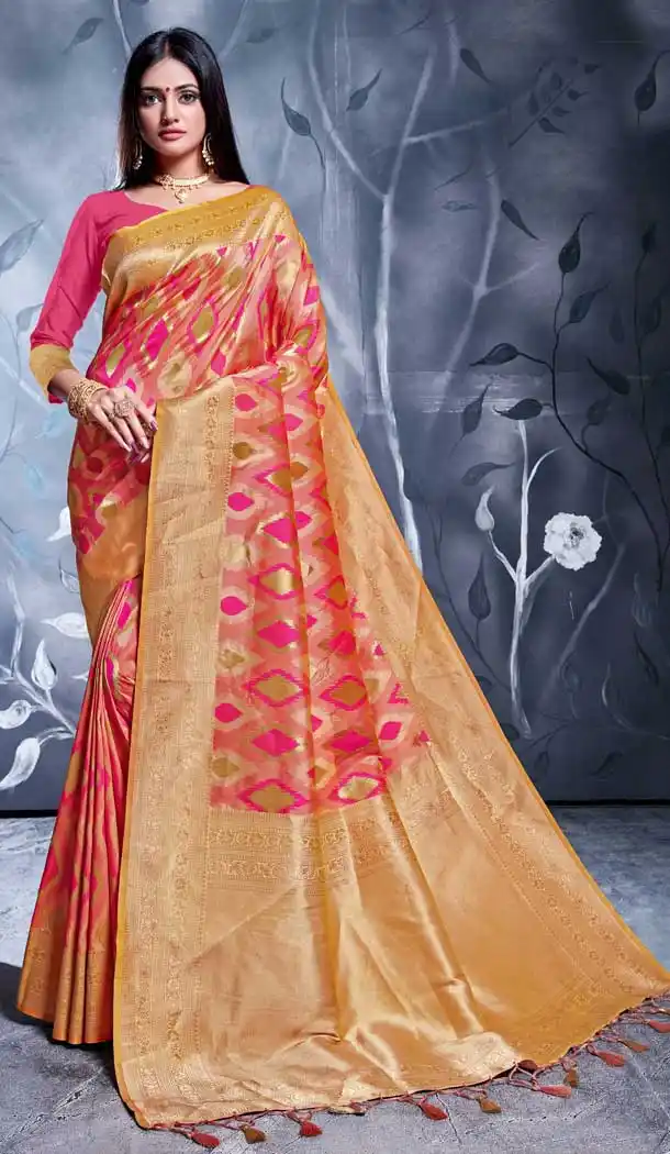 Pink Color Rich Banarasi Silk Traditional Wear Women Saree -8392101440