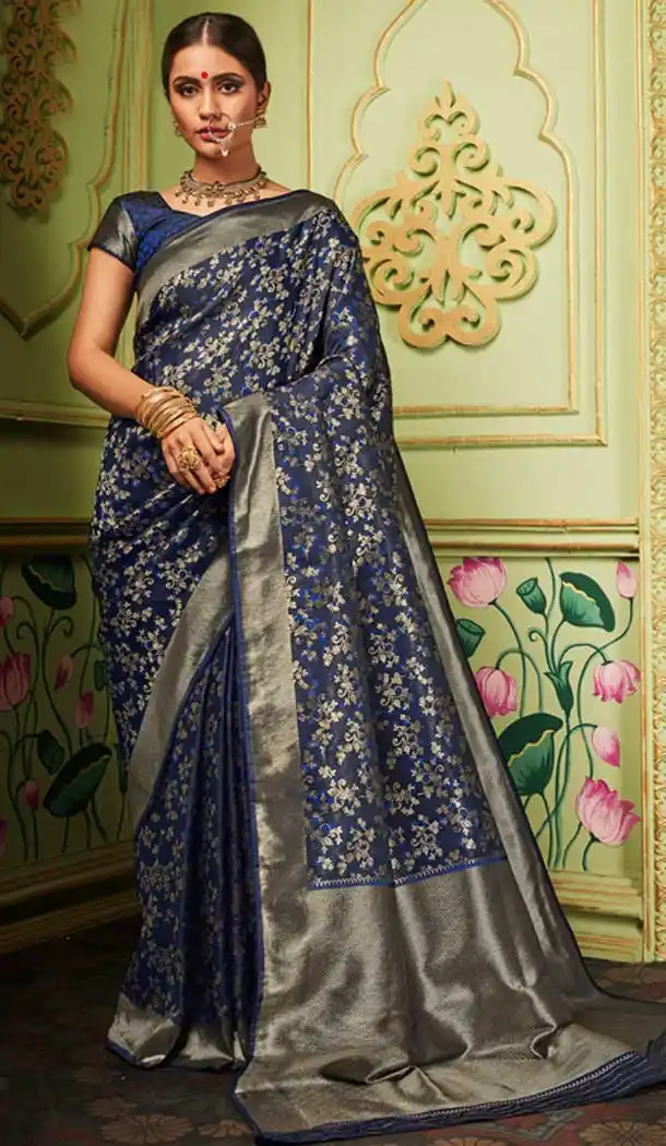 traditional wear banarasi soft silk sarees facebook -8399101537