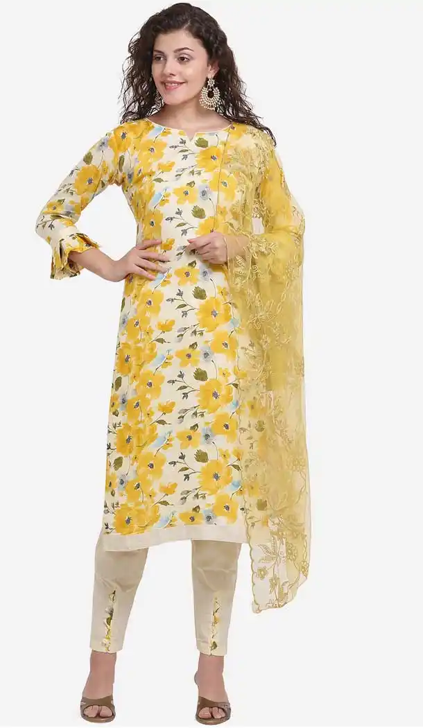 Multi Color Cambric Cotton Casual Wear Salwar Kameez -8579103346