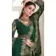 Green Color Net Designer Bridal Wedding Wear Women Lehenga Choli -8617103726