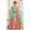 Attractive Peach Color Pure Satin Traditional Party Wear Ladies Lehenga Choli -8717104519