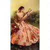 pure organza fabric printed lehenga choli -8747104727