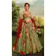 Charming Green Color Pure Organza Traditional Sangeet Wear Lehenga Choli -8747104728