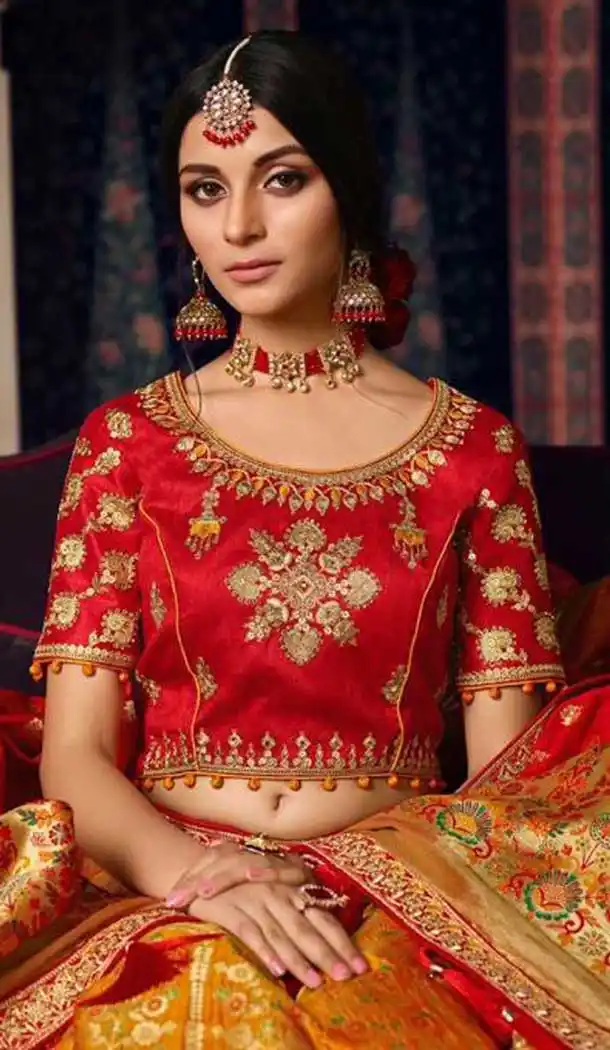 Mesmerizing Yellow Color Pure Silk Designer Traditional Wedding Wear Lehenga Choli -8770104949