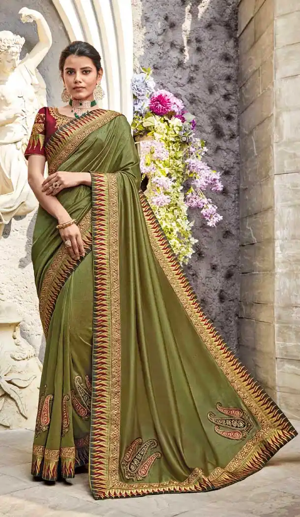 silk saree embroidery designs for blouse -8704104435