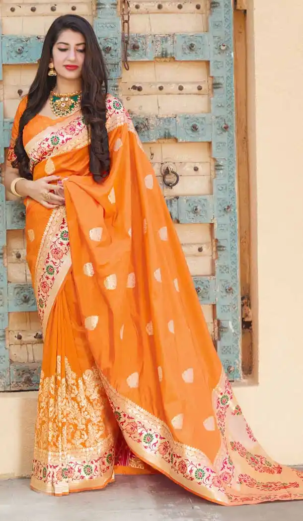 Yellow Color Soft Silk Designer Classic Party Wear Saree Blouse -8727104583
