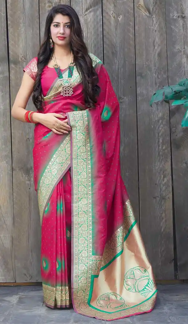 Pretty Pink Color Soft Silk Designer Classic Party Wear Saree Blouse -8727104591