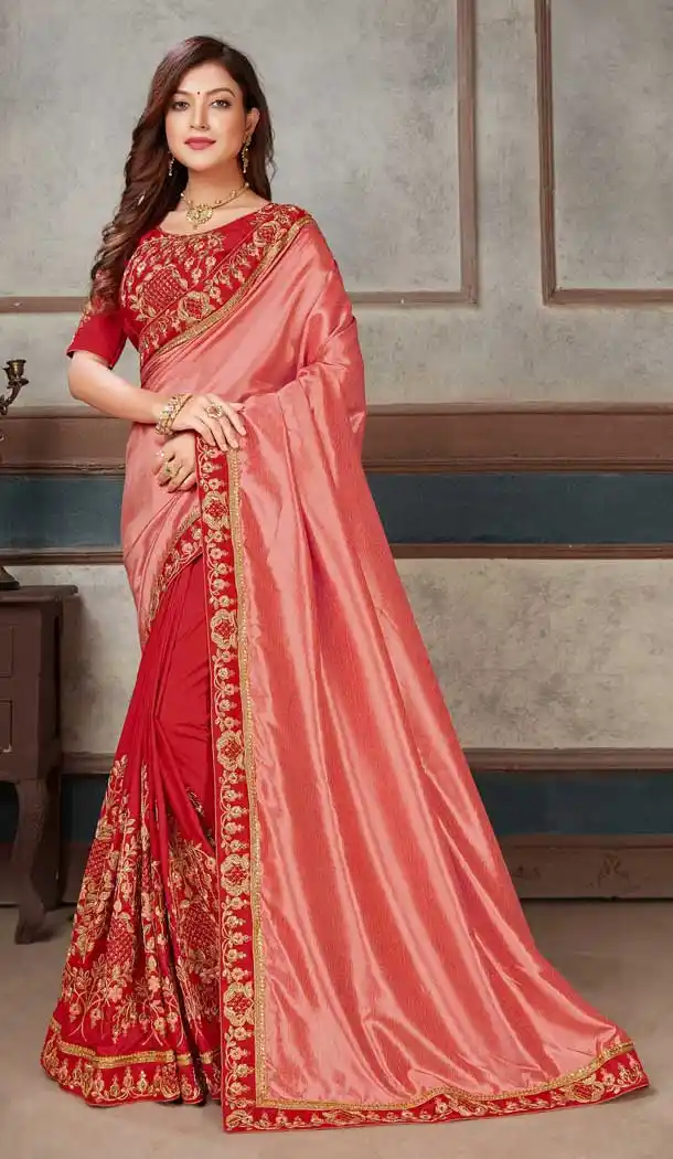Red Color Art Silk Traditional Party Wear Women Saree Blouse -8758104832