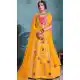 Aesthetic Yellow Color Art Silk Designer Bridal Wedding Wear Lehenga Choli -8907106202