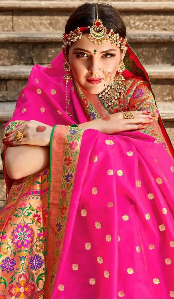 Adorable Multi Color Banarasi Silk Designer Wedding Wear Lehenga Choli -8977106867