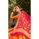 Fancy Orange Color Banarasi Silk Designer Wedding Wear Lehenga Choli -8977106871