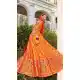 Fancy Orange Color Banarasi Silk Designer Wedding Wear Lehenga Choli -8977106871