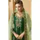 Green Color Faux Georgette Heavy Designer Party Wear Palazzo Suit -9015107437