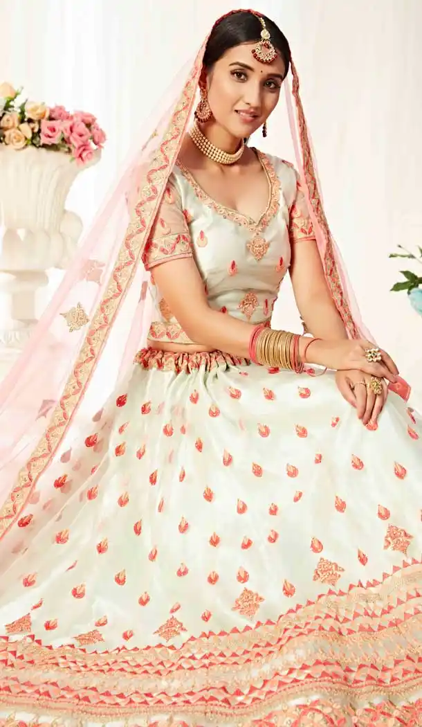 Pista Color Heavy Net Traditional Wedding Party Wear Lehenga Choli -9034107718