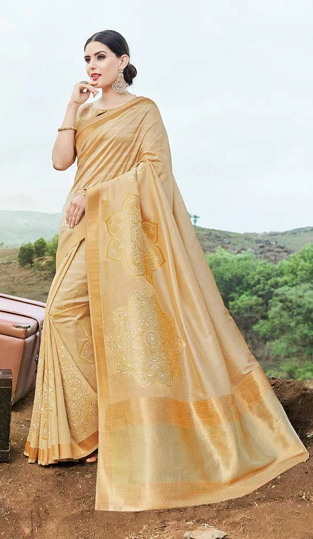 Cream Color Banarasi Silk Designer Traditional Wear Saree Blouse -9134108462 Cream Color Banarasi Silk Designer Traditional Wear Saree Blouse -9134108462