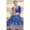 Blue Color Silk Heavy Embroidered Heavy Designer Wear Lehenga Choli -9195109029