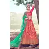 latest lehenga design satin silk party wear online -9195109030