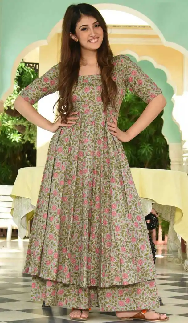 Aesthetic Pista Color Pure Maslin Designer Digital Print Readymade Kurti -9206109175