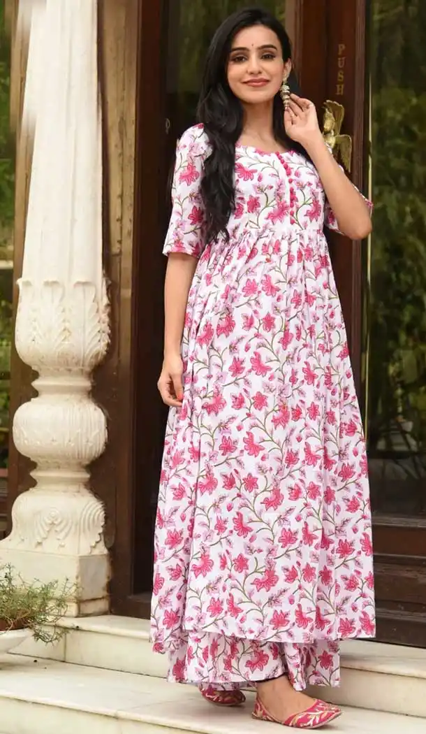 Tranquil White Color Pure Maslin Designer Digital Print Readymade Kurti -9206109180