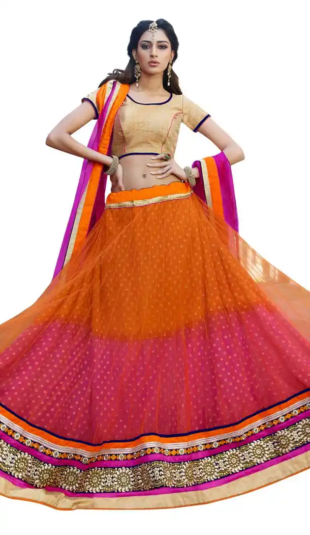 Tantalizing Multi Color Net Heavy Designer Party Wear Lehenga Choli -9212109225