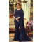 Navy Blue Color Niloferry Georgette Designer Party Wear Saree Blouse -9237109413