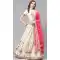 Cream Color Satin Embroidery Designer Party Wear Lehenga Choli -9238109436