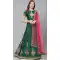 Green Color Satin Embroidery Designer Party Wear Lehenga Choli -9238109437