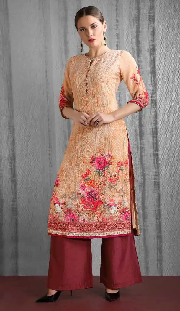 Flamboyant Mix Print Color Georgette Designer Party Wear Readymade Plus Size Suit -9310110140