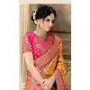 patan patola bridal saree look -9420111103
