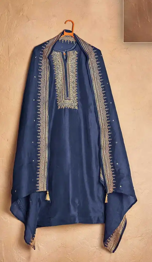 Blue Color Pure Cotton lawn Casual Office Wear Palazzo Salwar Kameez -9491111731