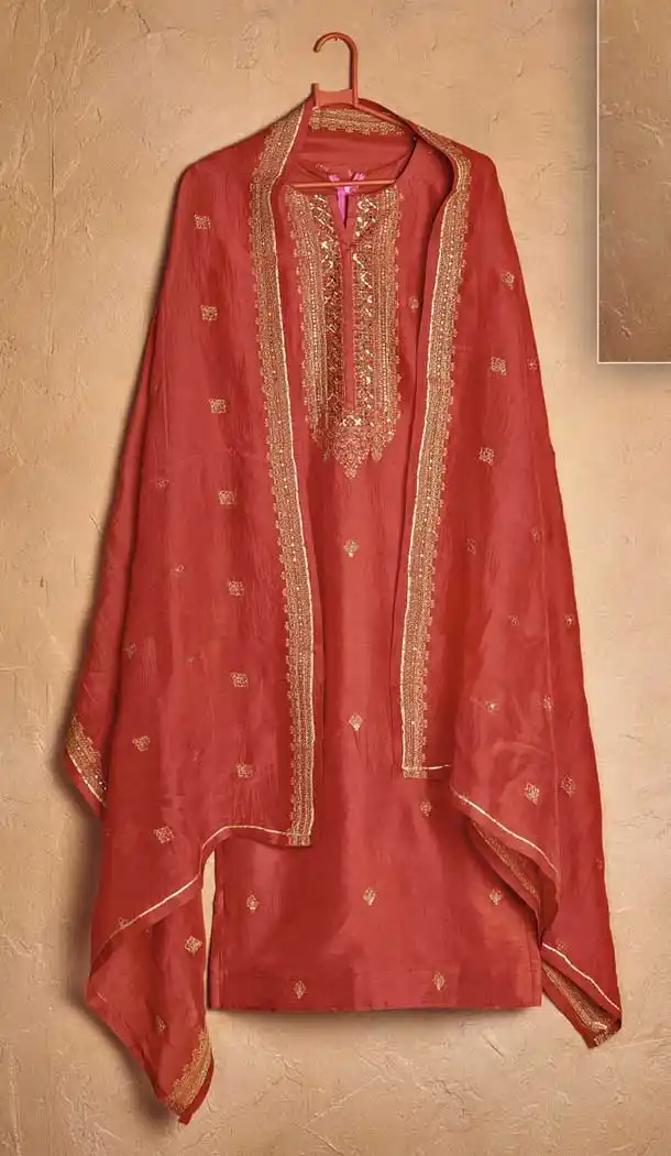 Red Color Pure Cotton lawn Casual Office Wear Palazzo Salwar Kameez -9491111732