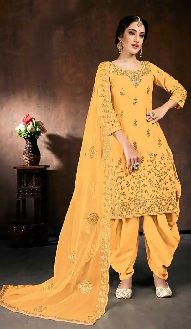 Yellow Color Pure Jam Cotton Casual Office Wear Readymade Punjabi Suit -9492111739